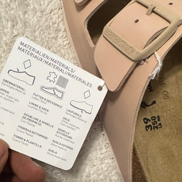 NWOB BIRKENSTOCK Women's Arizona Soft footbed Sandals - Light Pink / beige 39 - Picture 5 of 9